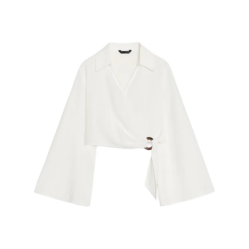 ZARA Shirt Women's Frosted White-0