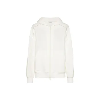 Brunello Cucinelli Monili Embellished Zipped Hoodie