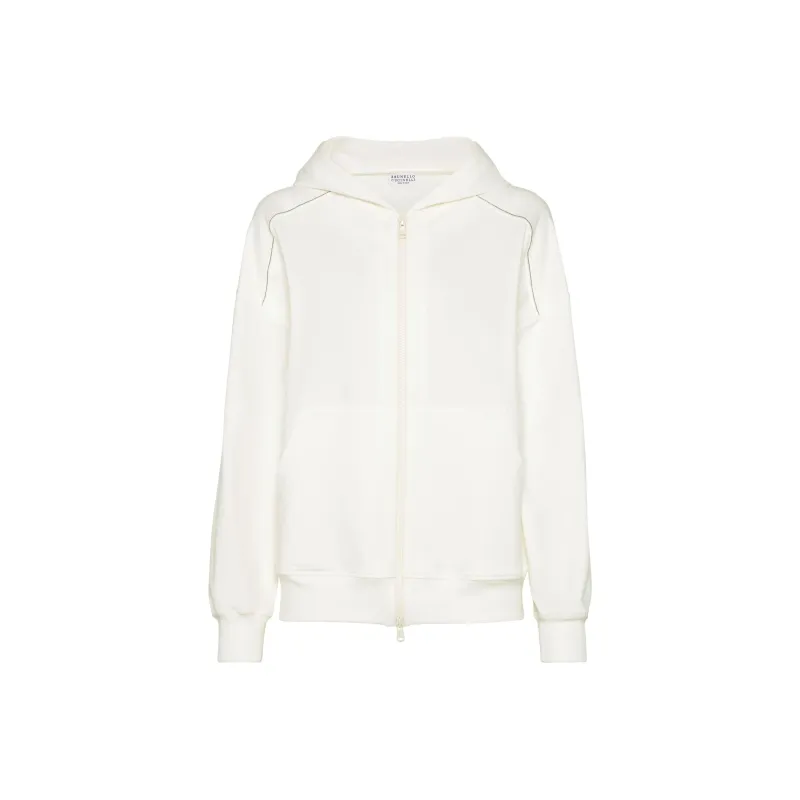 Brunello Cucinelli Monili Embellished Zipped Hoodie-0