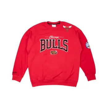 Mitchell & Ness x NBA There And Back 2.0 Crew Fleece Sweatshirt Unisex Bull Red