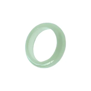 Jing Ruyu Hetian Jade Rings Pale Greenish White Jade Unisex