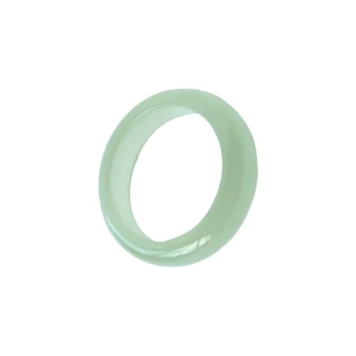 Jing Ruyu Hetian Jade Rings Pale Greenish White Jade Unisex