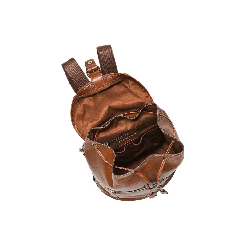 FOSSIL Leather Backpack Men's Medium Brown-2