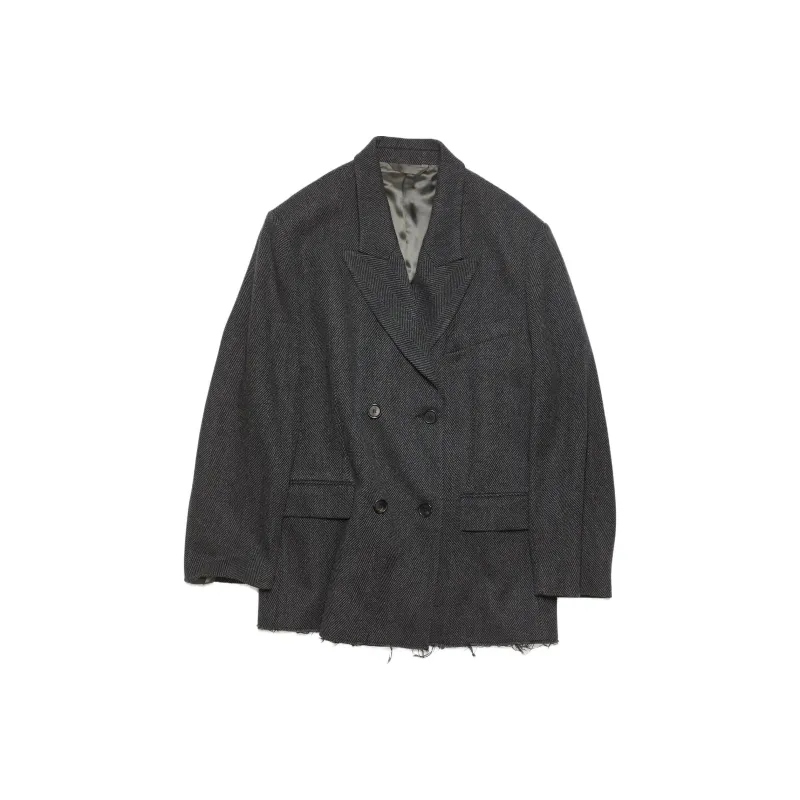Acne Studios Coat Women's Gray Black-0