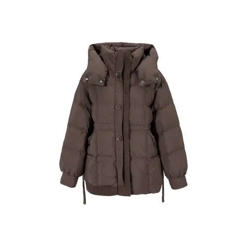 XIANGYING Down Jacket Women's Coffee
