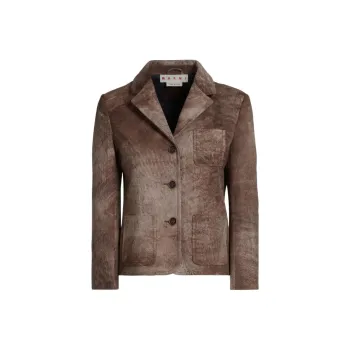MARNI Tie dye Leather Jacket