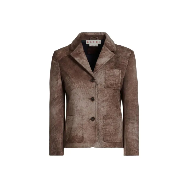 MARNI Tie dye Leather Jacket-0