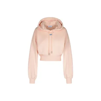 OFF WHITE Drawstring Cropped Sweatshirt