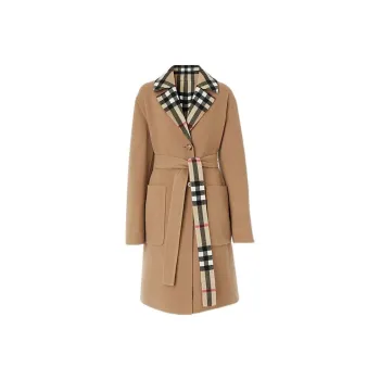 Burberry Reversible Check Wool Coat