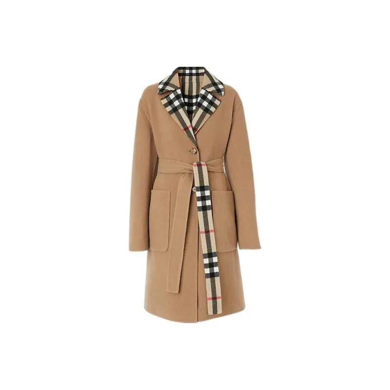 Burberry Reversible Check Wool Coat-0