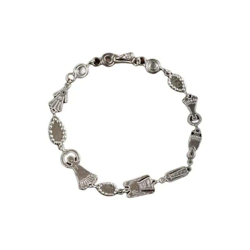 SALE E PEPE 925 Sterling Silver Bracelets Unisex Silver-0