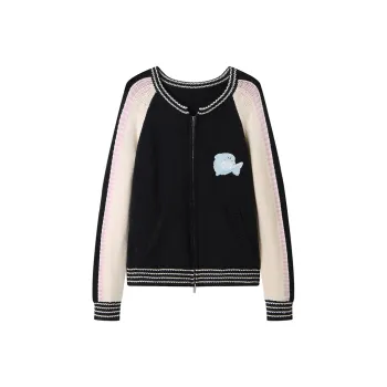 ANDREA MARTIN Faux Fur Knit Cardigan Women's