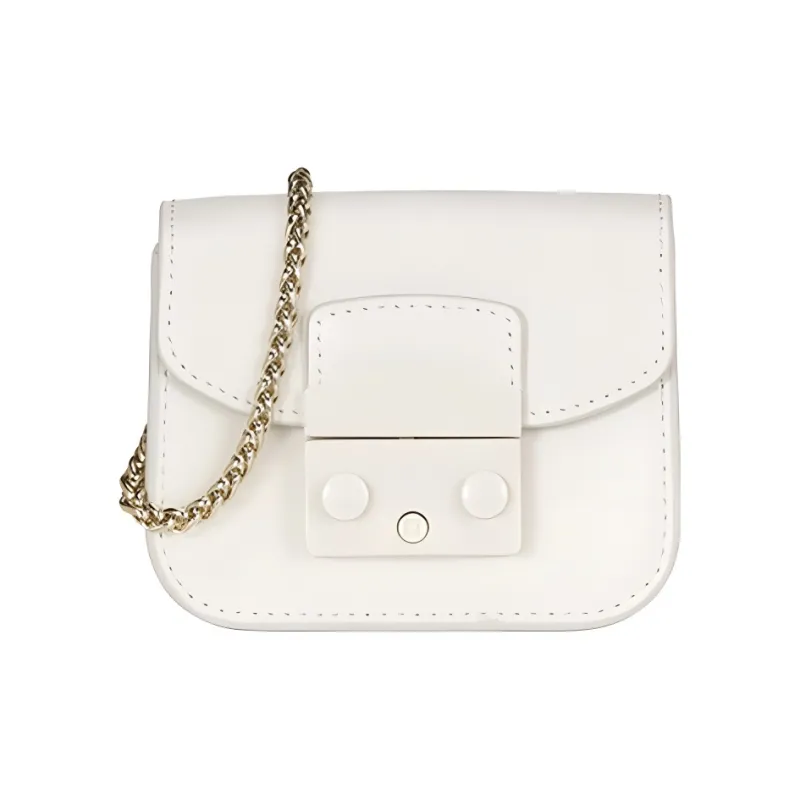 Furla Metropolis Collection Leather Crossbody Bag Mini Women's White-0