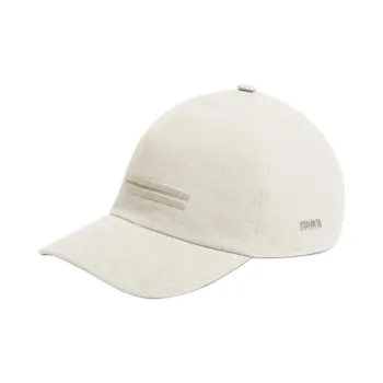 Zzegna Linen Baseball Caps Men's White