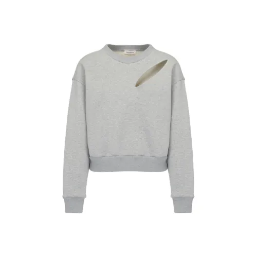 Alexander McQueen Cut Out Detailed Crewneck Sweatshirt
