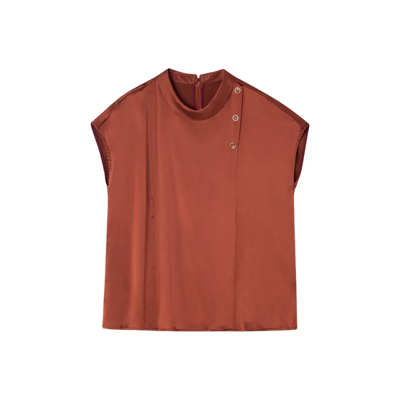 Yi Mengyuan Short Sleeved Silk Shirt Women's-9