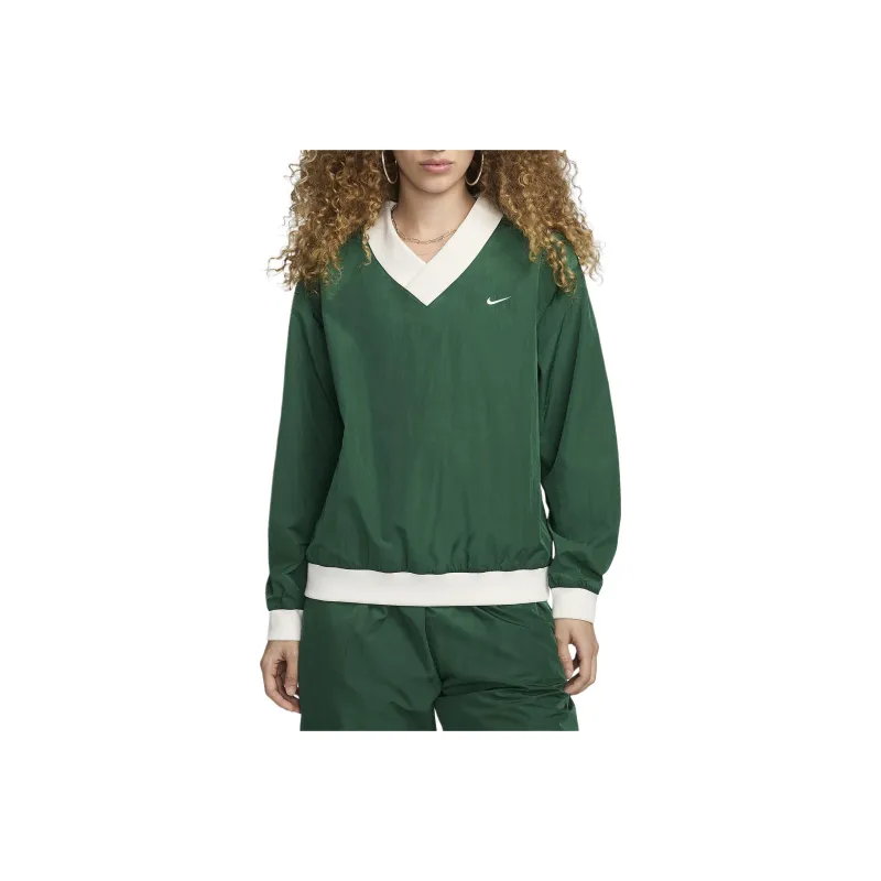 Nike Sportswear Essential Women's Loose Uv Woven Long Sleeve V Neck Top-0
