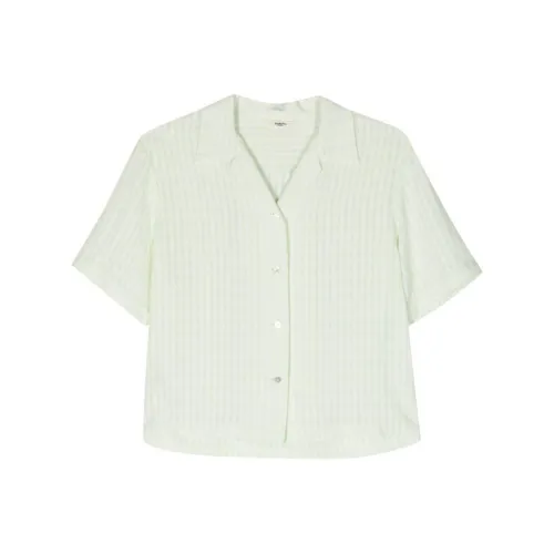 BARENA Notched-collar Seersucker Shirt