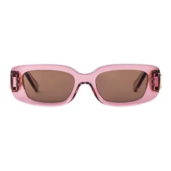 LOUIS VUITTON Acetate Metal Parts Square Sunglasses Women's Pink
