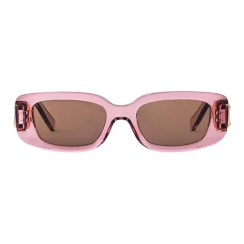 LOUIS VUITTON Acetate Metal Parts Square Sunglasses Women's Pink