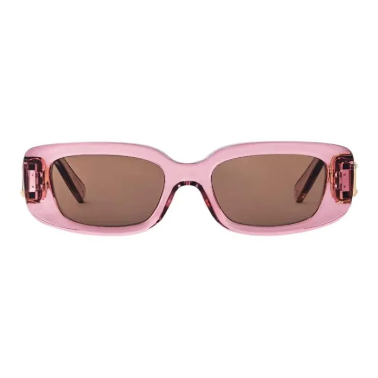 LOUIS VUITTON Acetate Metal Parts Square Sunglasses Women's Pink-0