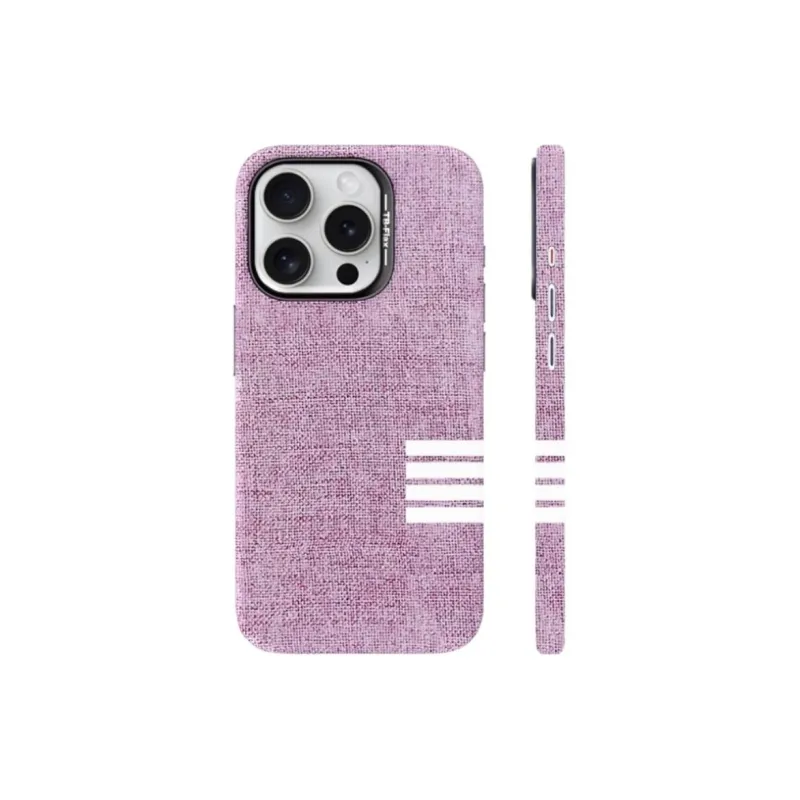 Sopi Linen Material Side Bar Phone Cases Compatibility With IPhone 16/15 Pro Max/Apple 13/14/Pro/Max Collection-7