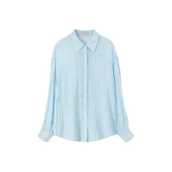 SENTUBILA Shirt Women's Light Blue Stripes