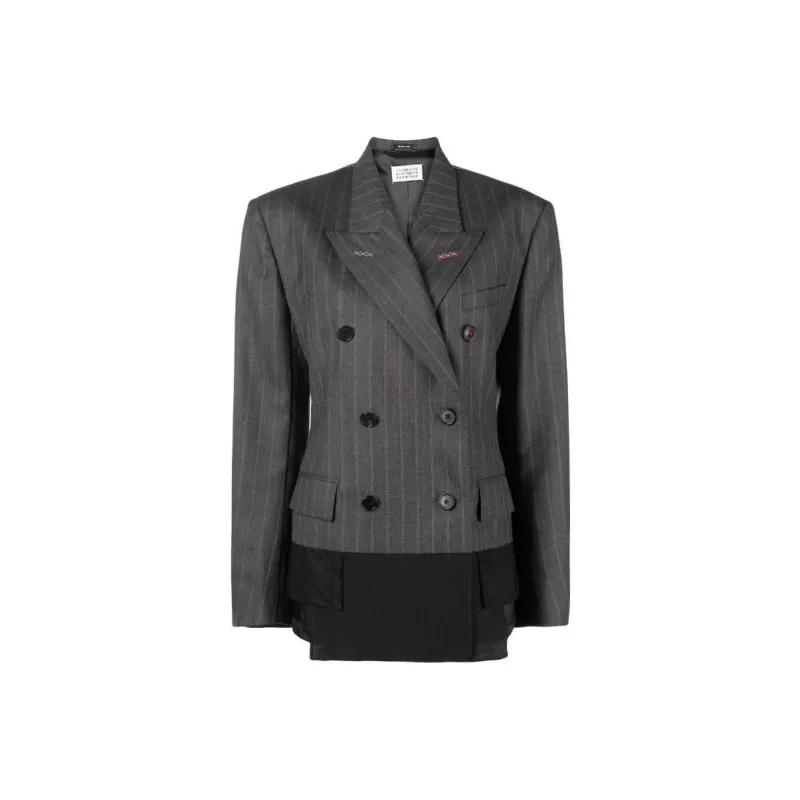 Maison Margiela Spliced Pinstripe Blazer-0