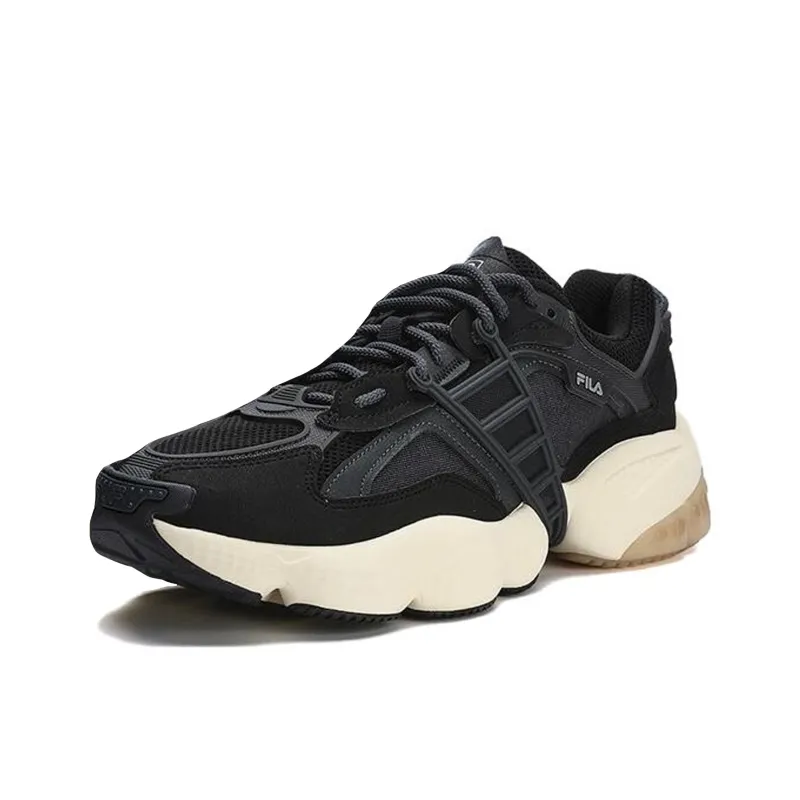 FILA LADDER Slip Resistant, Abrasion Resistant, Breathable, Supportive, Lightweight Low Top Casual Shoes Men's Black-0