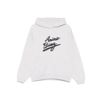 Anine Bing Harvey Logo Printed Hoodie