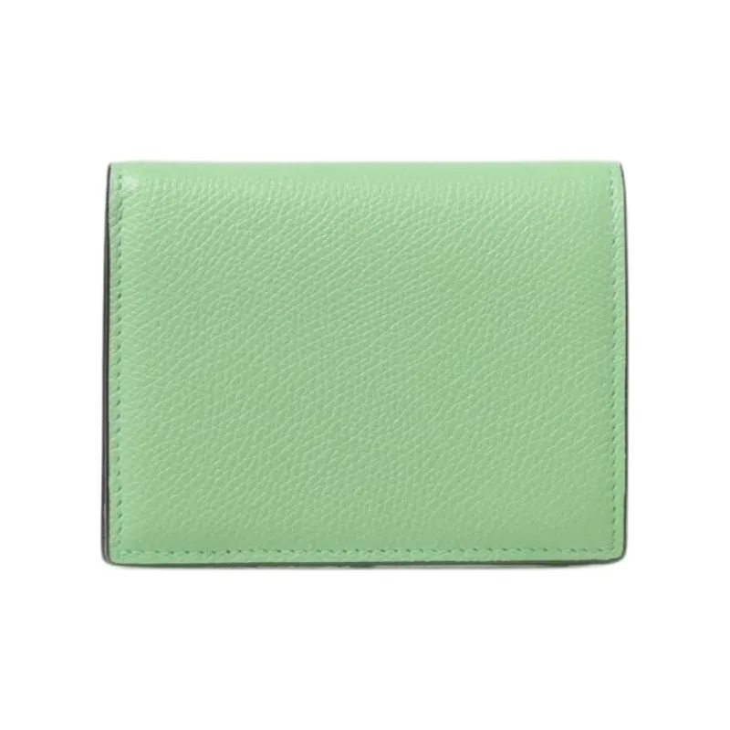 Valentino Cow Leather Wallet Medium Size Women's Green-1