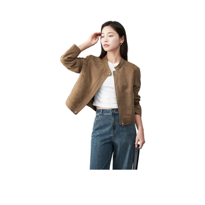 YALIDA Jackets Coats Women's Mocha Coffee-0