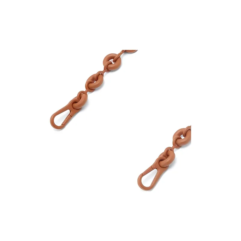 LOEWE Painted Brass Chain Strap Bag Women's Walnut-4