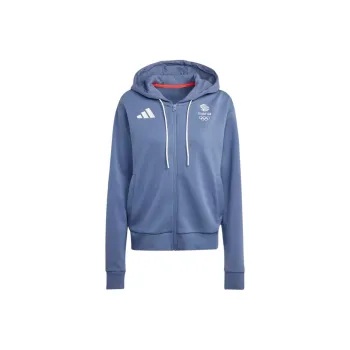 Adidas UK Training Top Olympics Collection TEAM GB HOODIE Sweatshirt Women's Blue
