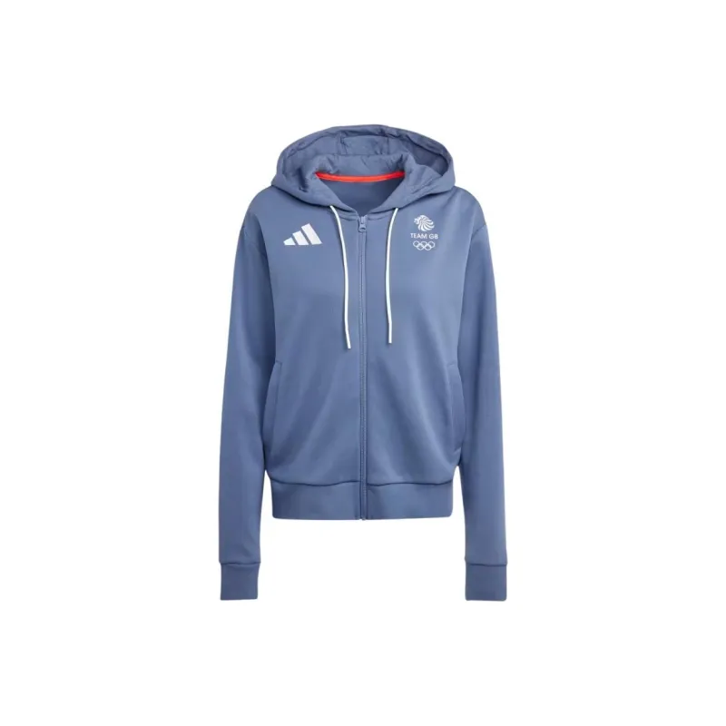 Adidas UK Training Top Olympics Collection TEAM GB HOODIE Sweatshirt Women's Blue-0