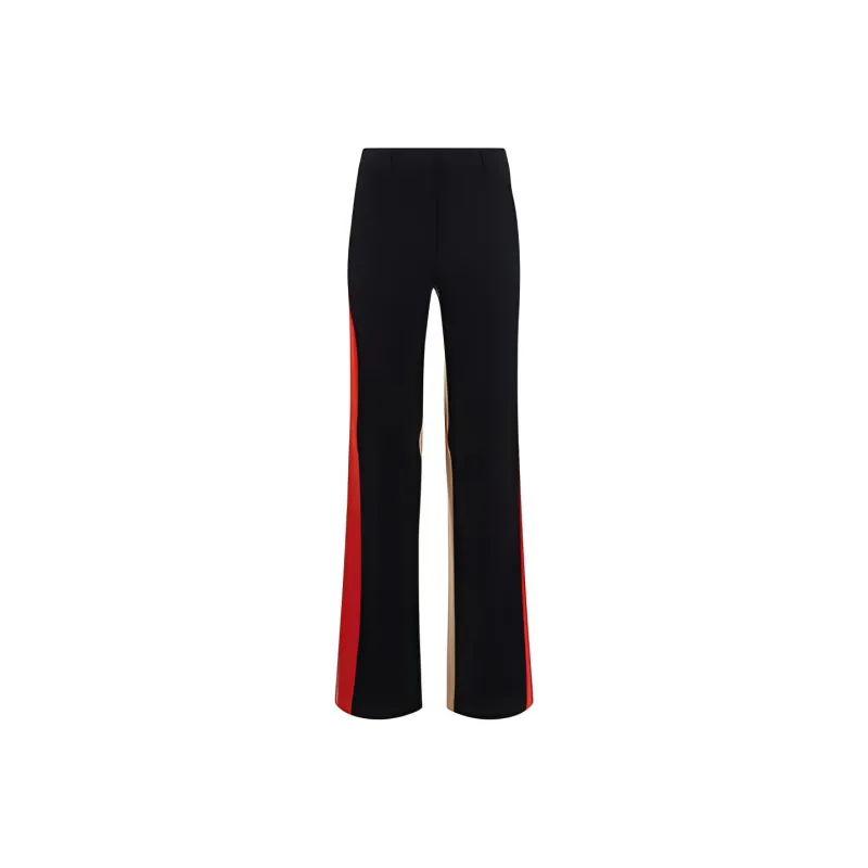 Burberry Colour Block Grain De Poudre Tailored Trousers 'Black'-0