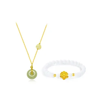 JOYDINNY Glass Cat Eye Jade Necklaces Women's