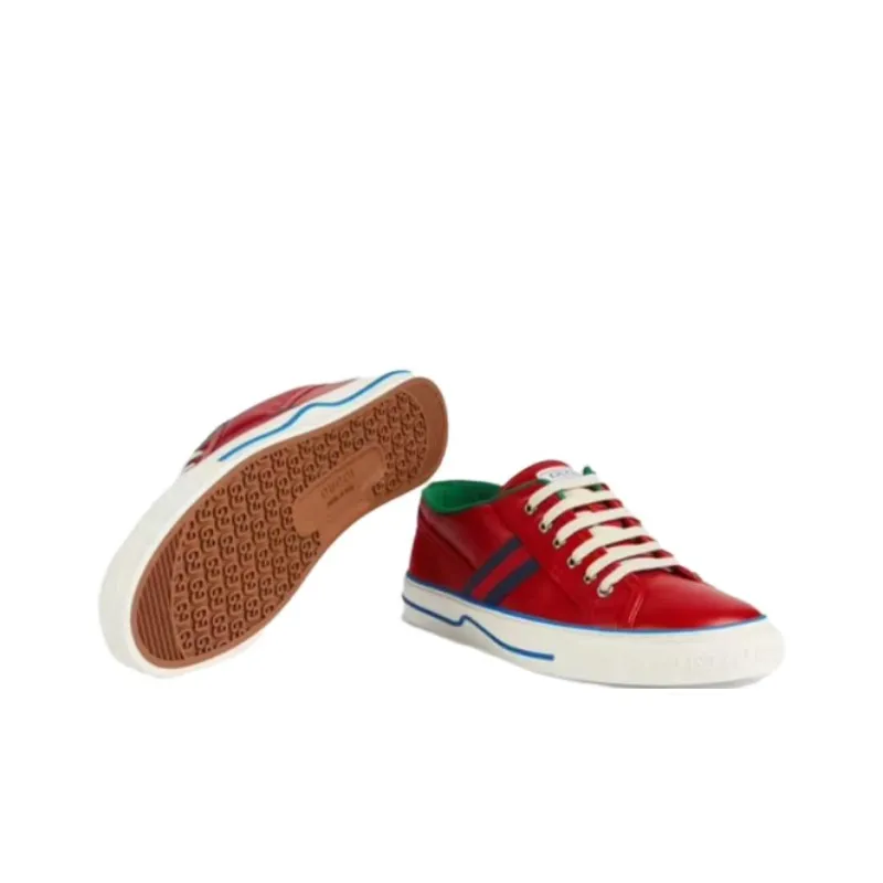 GUCCI Tennis 1977 Low Top Skateboard Shoes Men's Red-5