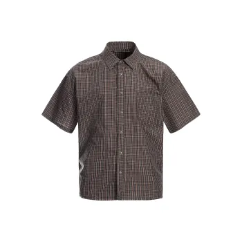 Libito Shirt Women's Brown Pink Plaid