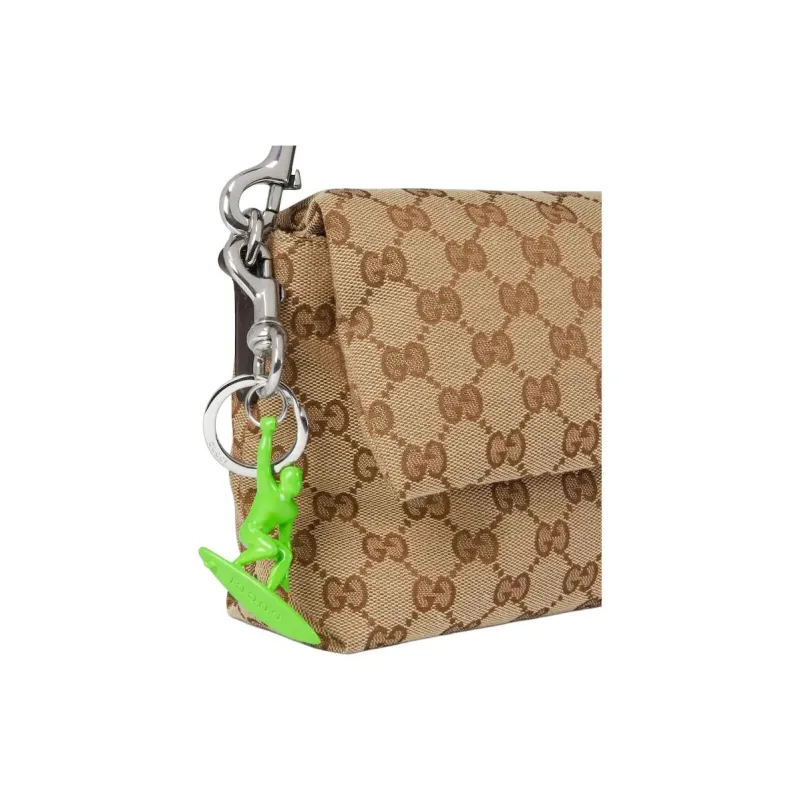 GUCCI Metal Bag Charm Bag Accessory Men's Bright Green-3