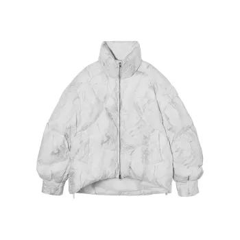 MEETLADY Down Jacket Women's Light Gray