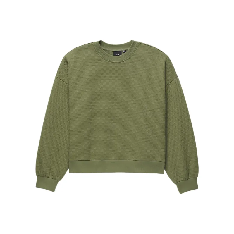 Vans Sabine Loose Jacquard Crew Sweatshirt Sweatshirt Women's Green-0