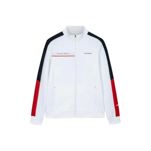 Anta Variety Training Collection Jackets Coats Women's Snowflake White/Midnight Blue/Classic Red