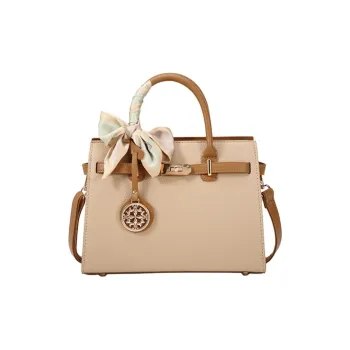 PAYOT Microfiber Synthetic Leather Shoulder Bag, Crossbody Bag, Handbag Women's Apricot & Brown