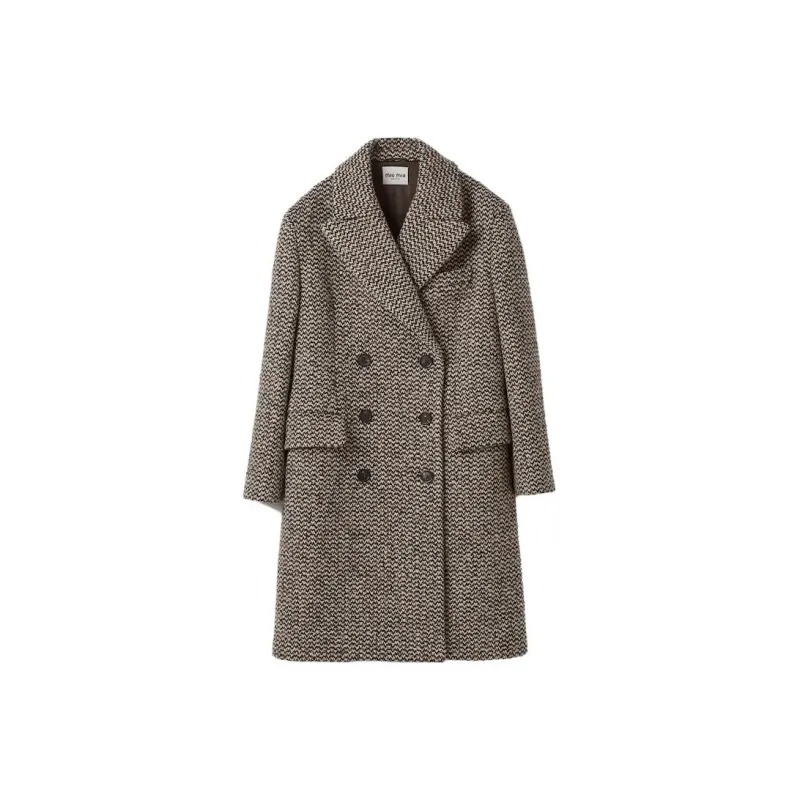 MIU MIU Coats Women's Cocoa Brown-0