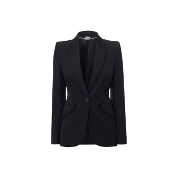 Alexander McQueen Single Breasted Tailored Blazer