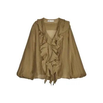 ZARA ZW Series Shirt Women's Mustard