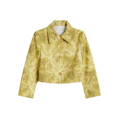 SCANLAN THEODORE Tinsel Linen Jacket Jackets Coats Women's Lime/Lime Green