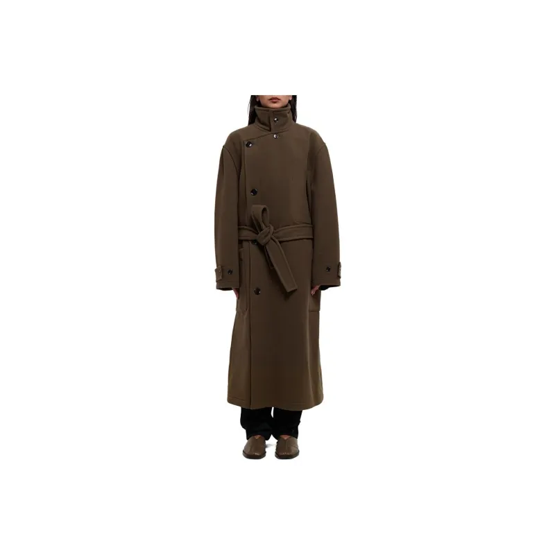 Lemaire Wrap Coat 'Dark Squirrel'-0