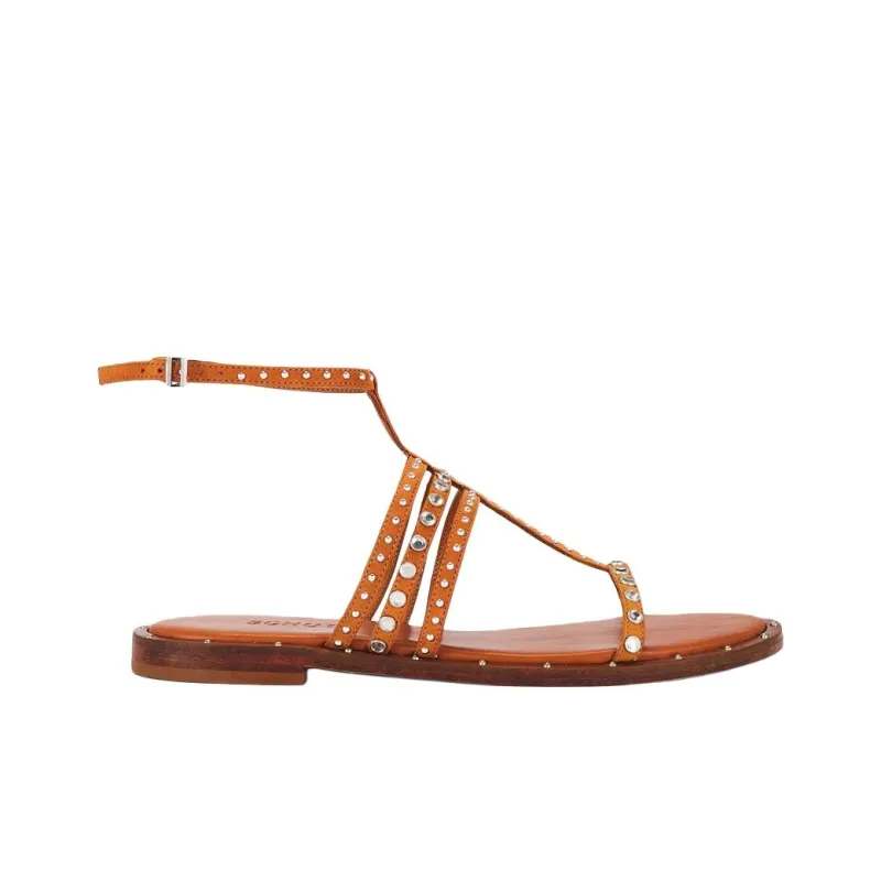 Schutz Lsidora One Strap Sandals Women's Brown-1